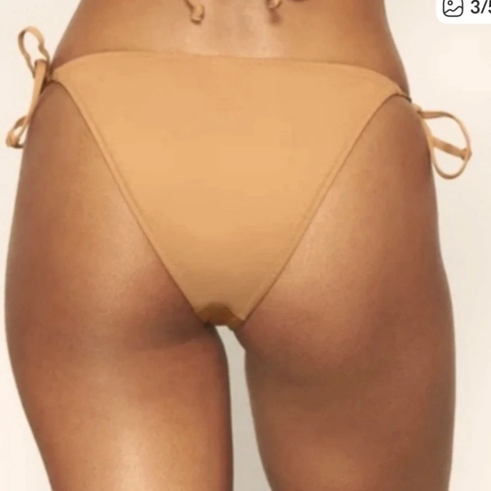 SKIMS | NWT Women's Recycled Swim Low Rise‎ Tie Bikini Bottom, Ochre, Size 4X